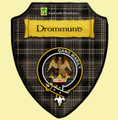 Drummond Dress Grey Tartan Crest Wooden Wall Plaque Shield