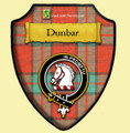 Dunbar Red Ancient Tartan Crest Wooden Wall Plaque Shield