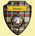 Dunbar Modern Tartan Crest Wooden Wall Plaque Shield
