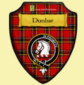 Dunbar Dress Modern Tartan Crest Wooden Wall Plaque Shield