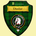 Dunbar Hunting Modern Tartan Crest Wooden Wall Plaque Shield