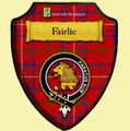 Fairlie Ancient Rose Tartan Crest Wooden Wall Plaque Shield