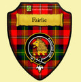 Fairlie Ancient Tartan Crest Wooden Wall Plaque Shield