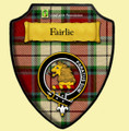Fairlie Dress Rose Tartan Crest Wooden Wall Plaque Shield