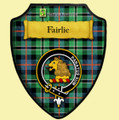 Fairlie Hunting Rose Tartan Crest Wooden Wall Plaque Shield
