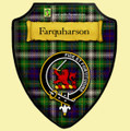 Farquharson Dress Tartan Crest Wooden Wall Plaque Shield