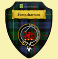 Farquharson Hunting Tartan Crest Wooden Wall Plaque Shield