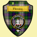 Fleming Dress Tartan Crest Wooden Wall Plaque Shield
