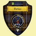 Forbes Hunting Tartan Crest Wooden Wall Plaque Shield