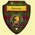 Forrester Dress Tartan Crest Wooden Wall Plaque Shield