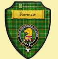 Forrester Hunting Tartan Crest Wooden Wall Plaque Shield