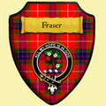 Fraser Modern Tartan Crest Wooden Wall Plaque Shield