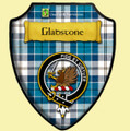 Gladstone Modern Tartan Crest Wooden Wall Plaque Shield