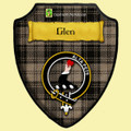 Glen Dress  Grey Tartan Crest Wooden Wall Plaque Shield