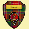 Gordon Of Abergeldie Modern Tartan Crest Wooden Wall Plaque Shield