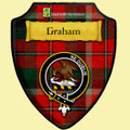 Graham Dress Red Tartan Crest Wooden Wall Plaque Shield