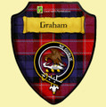 Graham Of Menteith Dress Tartan Crest Wooden Wall Plaque Shield