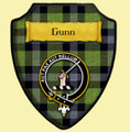 Gunn Dress Tartan Crest Wooden Wall Plaque Shield