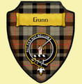 Gunn Weathered Tartan Crest Wooden Wall Plaque Shield