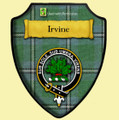 Irvine Of Drum Tartan Crest Wooden Wall Plaque Shield