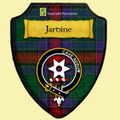 Jardine Dress Tartan Crest Wooden Wall Plaque Shield