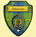 Johnstone Ancient Tartan Crest Wooden Wall Plaque Shield