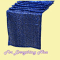 Navy Blue Duchess Sequin Wedding Table Runners Decorations x 5 For Hire