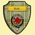 Kelly Mian Modern Tartan Crest Wooden Wall Plaque Shield