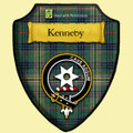 Kennedy Modern Tartan Crest Wooden Wall Plaque Shield