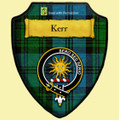 Kerr Hunting Tartan Crest Wooden Wall Plaque Shield