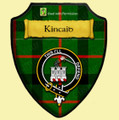 Kincaid Modern Tartan Crest Wooden Wall Plaque Shield