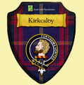 Kirkcaldy Dress Tartan Crest Wooden Wall Plaque Shield