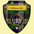 Kirkpatrick Dress Tartan Crest Wooden Wall Plaque Shield