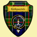 Kirkpatrick Modern Tartan Crest Wooden Wall Plaque Shield