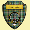 Langlands Green Ancient Tartan Crest Wooden Wall Plaque Shield
