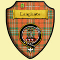 Langlands Ancient Tartan Crest Wooden Wall Plaque Shield