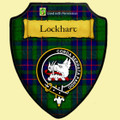 Lockhart Dress Tartan Crest Wooden Wall Plaque Shield