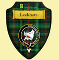 Lockhart Hunting Tartan Crest Wooden Wall Plaque Shield