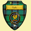 Lyle Hunting Ancient Tartan Crest Wooden Wall Plaque Shield