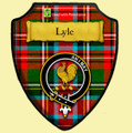 Lyle Modern Tartan Crest Wooden Wall Plaque Shield