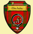 MacAulay Of Angus Tartan Crest Wooden Wall Plaque Shield