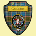 MacCulloch Dress Ancient Tartan Crest Wooden Wall Plaque Shield