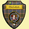 MacCulloch Dress Weathered Tartan Crest Wooden Wall Plaque Shield