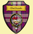 MacDonald Of Glencoe Dress Modern Tartan Crest Wooden Wall Plaque Shield
