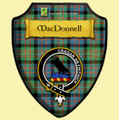 MacDonnell Of Glengarry Ancient Tartan Crest Wooden Wall Plaque Shield