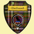 MacDonnell Of Glengarry Dress Tartan Crest Wooden Wall Plaque Shield