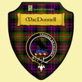 MacDonnell Of Glengarry Modern Tartan Crest Wooden Wall Plaque Shield