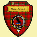 MacDonnell Of Keppoch Modern Tartan Crest Wooden Wall Plaque Shield
