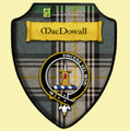 MacDowall Hunting Tartan Crest Wooden Wall Plaque Shield