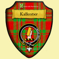 Kallender Red Tartan Crest Wooden Wall Plaque Shield